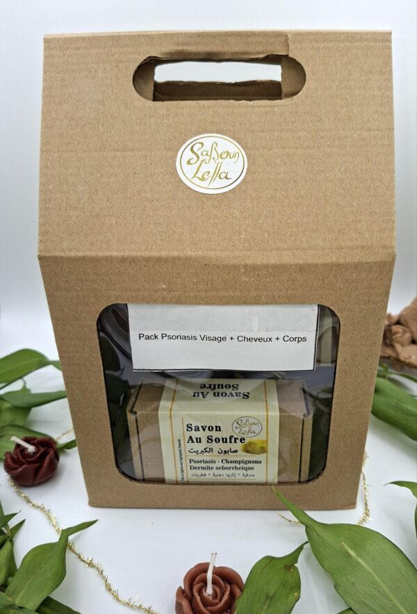 Pack Psoriasis Visage Cheveux et Corps   SABOUN LELLA