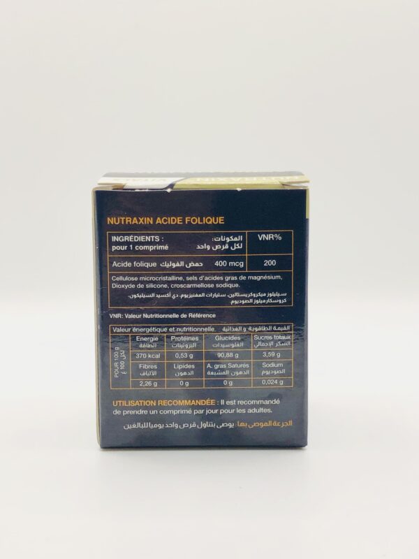 Acide Folique 400 mcg NUTRAXIN